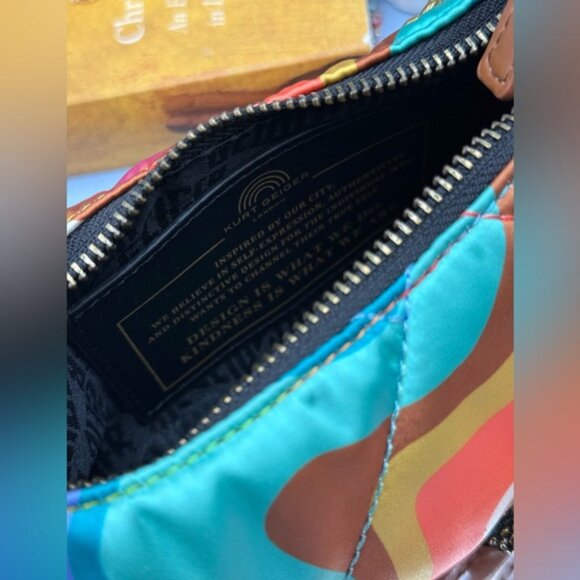 🆕 KURT GEIGER LONDON 🧿 NWOT Small Recycled Nylon Multi Crossbody Rainbow Swirl - Picture 13 of 13
